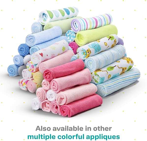 Spasilk Washcloth Wipes Set for Newborn Boys and Girls, Soft Terry Washcloth Set, Pack of 10, Blue - Image 9