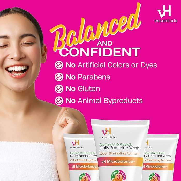 vH essentials, Ph Balanced Daily Feminine Wash, Tea Tree Oil & Prebiotic, 6, Fl Oz, (Pack Of 1) 54306 Clear - Image 7