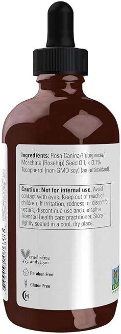NOW Solutions, Rose Hip Seed Oil, 100% Pure, Nourishing and Renewing, For Facial Care, Vegan, Child Resistant Cap, 4-Ounce - Image 3