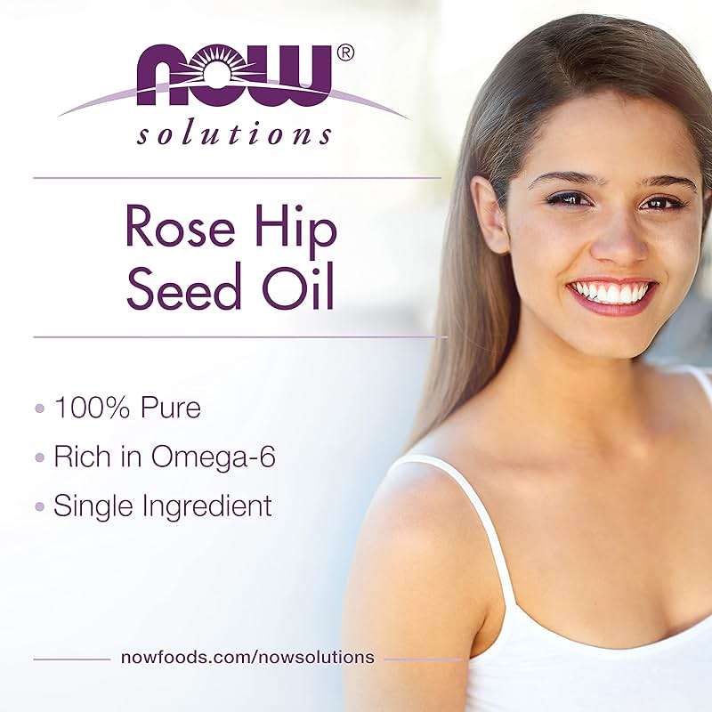 NOW Solutions, Rose Hip Seed Oil, 100% Pure, Nourishing and Renewing, For Facial Care, Vegan, Child Resistant Cap, 4-Ounce - Image 4