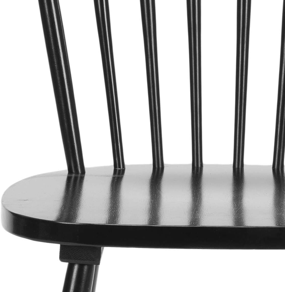 SAFAVIEH Furniture - Parker Spindle Dining Chair Set of 2 - Black - Solid Wood - Classic Windsor Design - Ideal for Dining Room, Kitchen, 17.3" Seat Height (AMH8500B-SET2) - Image 13