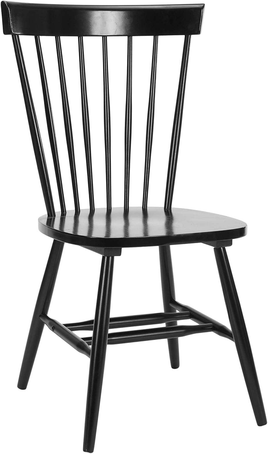 SAFAVIEH Furniture - Parker Spindle Dining Chair Set of 2 - Black - Solid Wood - Classic Windsor Design - Ideal for Dining Room, Kitchen, 17.3" Seat Height (AMH8500B-SET2) - Image 4