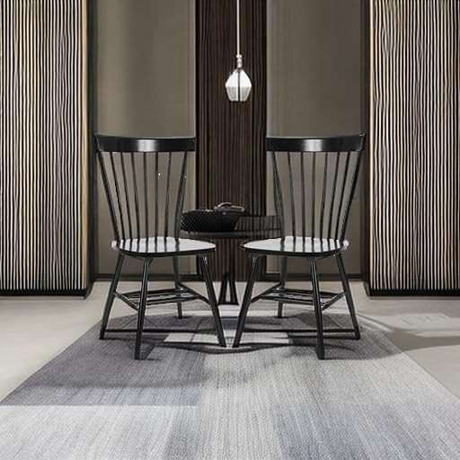 SAFAVIEH Furniture - Parker Spindle Dining Chair Set of 2 - Black - Solid Wood - Classic Windsor Design - Ideal for Dining Room, Kitchen, 17.3" Seat Height (AMH8500B-SET2) - Image 8
