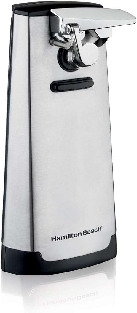 Hamilton Beach Extra-Tall Electric Automatic Can Opener with Easy-Clean Detachable Cutting Lever, Cord Storage, Knife Sharpener, Brushed Stainless Steel (76700) - Image 1