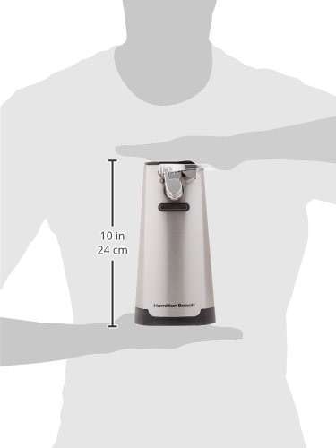Hamilton Beach Extra-Tall Electric Automatic Can Opener with Easy-Clean Detachable Cutting Lever, Cord Storage, Knife Sharpener, Brushed Stainless Steel (76700) - Image 2