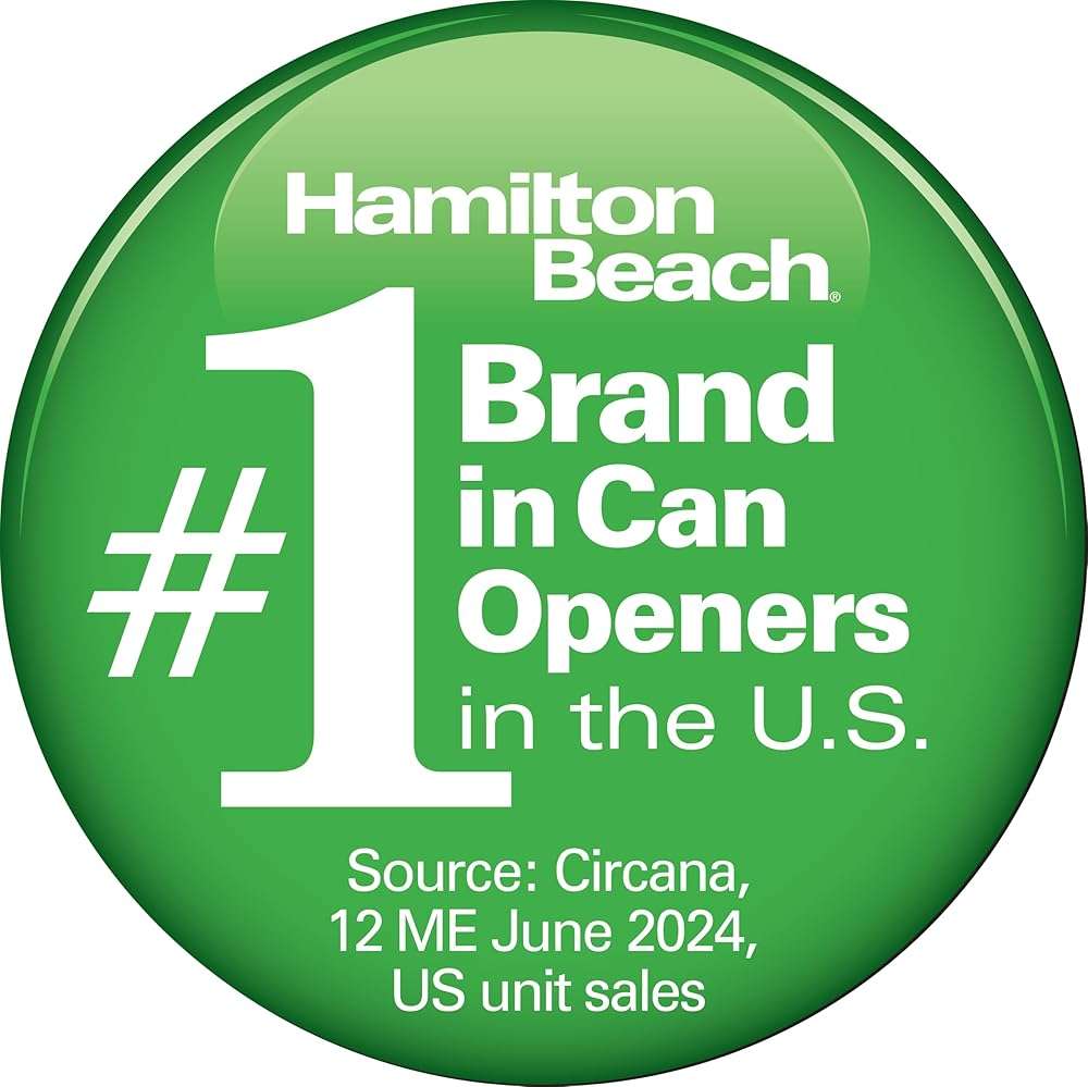 Hamilton Beach Extra-Tall Electric Automatic Can Opener with Easy-Clean Detachable Cutting Lever, Cord Storage, Knife Sharpener, Brushed Stainless Steel (76700) - Image 8
