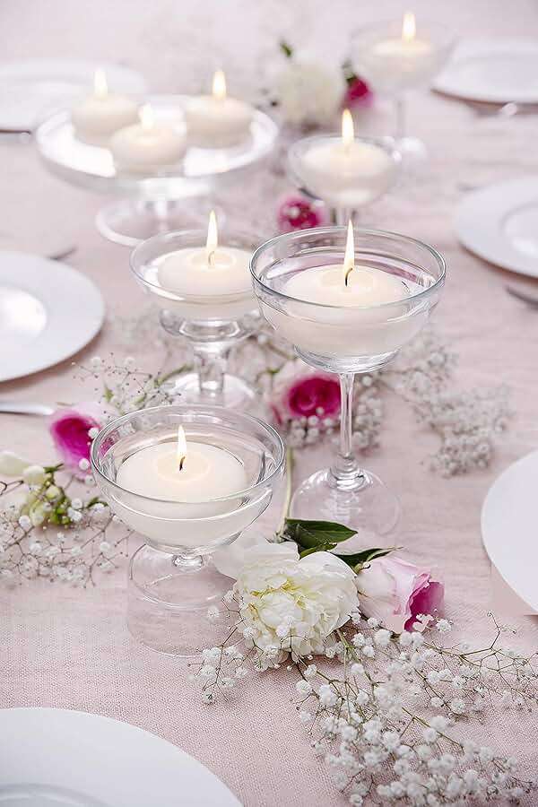 Bolsius White Floating Candles 1.75 Inch, 20 Pack Candle Set – 4,5 Hours Burn Time – Premium European Quality – Smokeless & Dripless Smooth Flame – 100% Cotton Wick – Beach, Wedding, & Party Accessory - Image 2