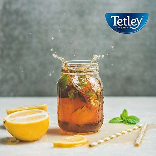 Tetley Black Tea, Decaffeinated Iced Tea Blend, Family Size, 24 Square Tea Bags (Pack of 1) - Image 2