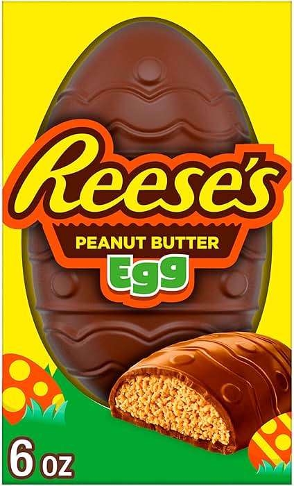 REESE'S Milk Chocolate Peanut Butter Egg, Easter Candy Gift Box, 6 oz - Image 1