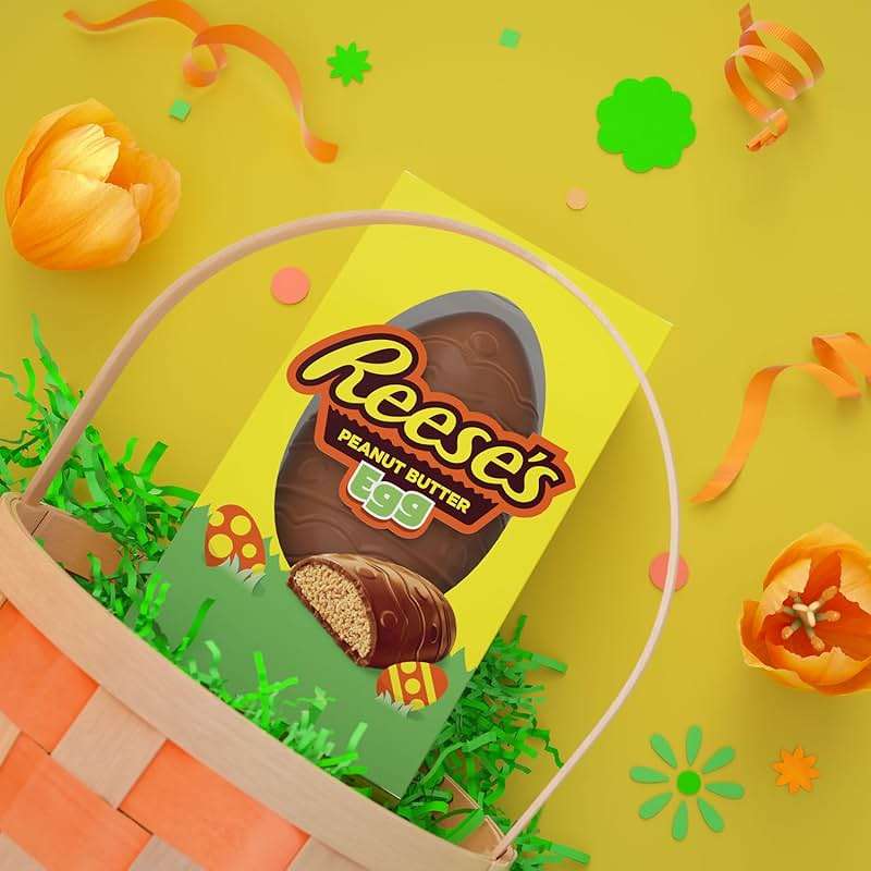 REESE'S Milk Chocolate Peanut Butter Egg, Easter Candy Gift Box, 6 oz - Image 6
