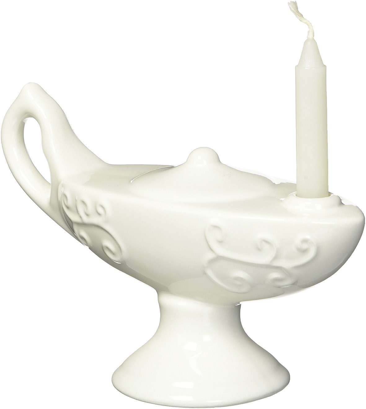 Prestige Medical Large Ceramic Florence Nightingale Graduation Lamp with Wax Candle (Color: Off-White) - Image 1