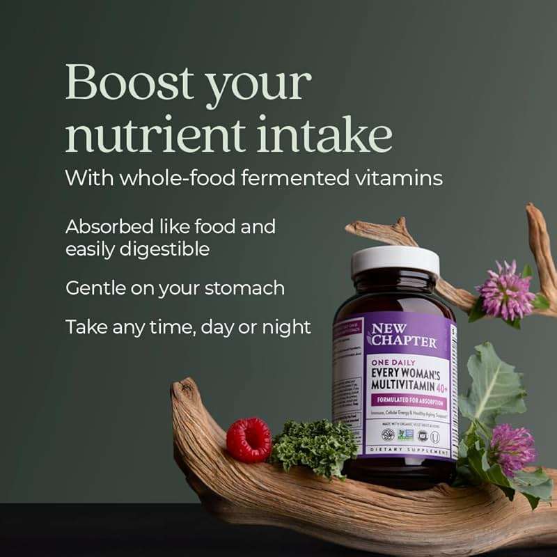New Chapter Every Woman’s One Daily 40+ - Multivitamin for Women - Supports Immune, Bone, Hormone & Cellular Energy Health* - Non-GMO, Gluten Free, Dairy Free, Vegetarian & Kosher - 72 Tablets - Image 4