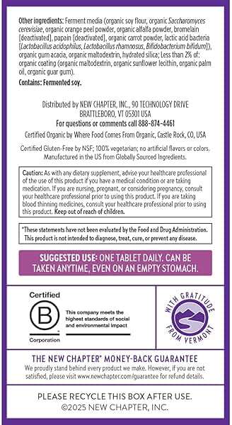 New Chapter Every Woman’s One Daily 40+ - Multivitamin for Women - Supports Immune, Bone, Hormone & Cellular Energy Health* - Non-GMO, Gluten Free, Dairy Free, Vegetarian & Kosher - 72 Tablets - Image 7