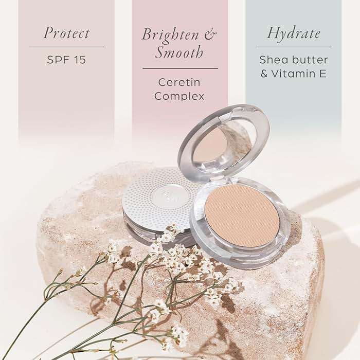 PÜR MINERALS 4-in-1 Pressed Mineral Makeup Powder Foundation with SPF 15 - Concealer & Finishing Compact Pressed Powder for Face - Buildable Medium to Full Coverage Foundation Powder - Image 4