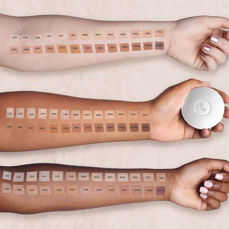 PÜR MINERALS 4-in-1 Pressed Mineral Makeup Powder Foundation with SPF 15 - Concealer & Finishing Compact Pressed Powder for Face - Buildable Medium to Full Coverage Foundation Powder - Image 5