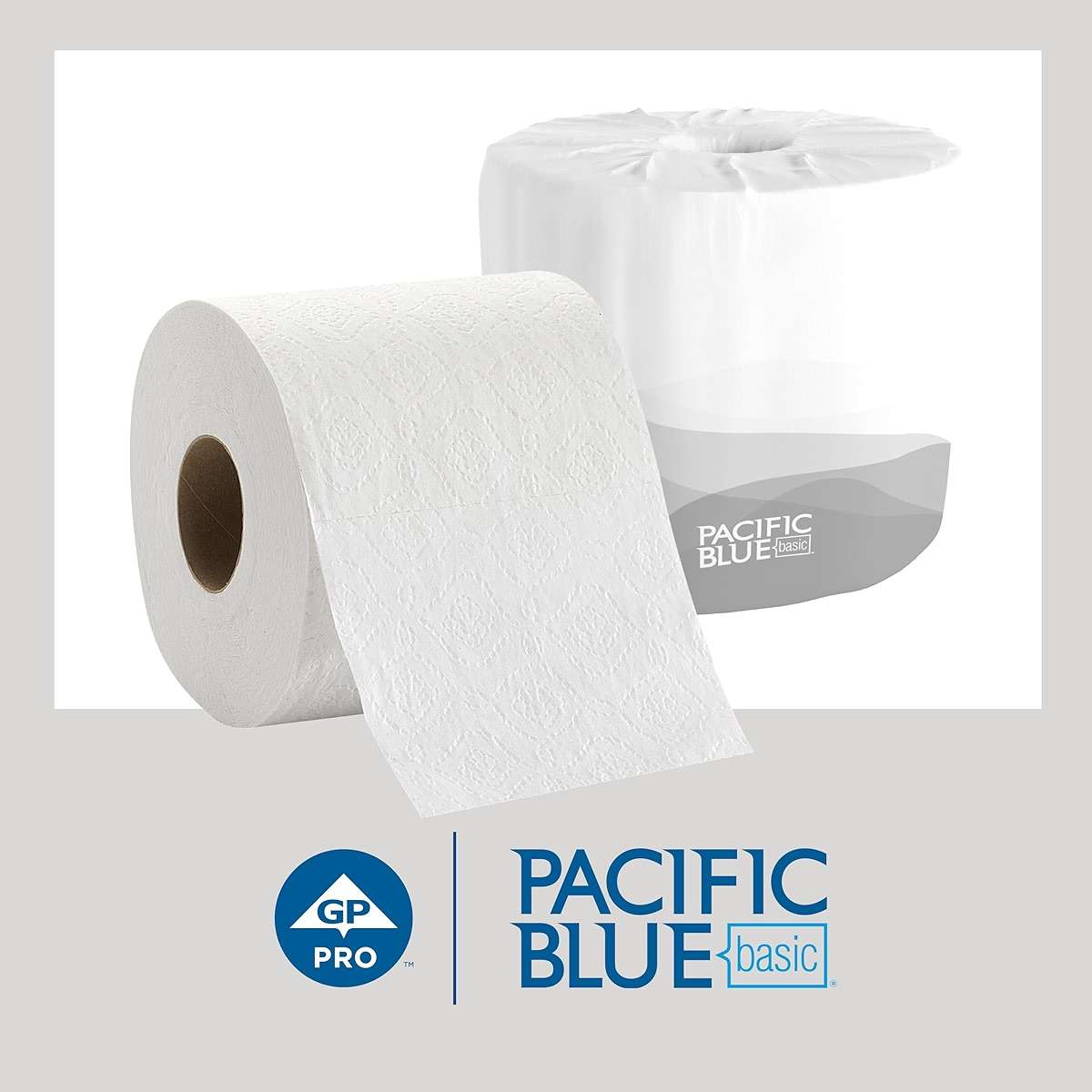 Pacific Blue Basic 1-Ply Embossed Toilet Paper (Previously Branded Envision), 19881/01, 550 Sheets Per Roll, 80 Rolls Per Case - Image 4