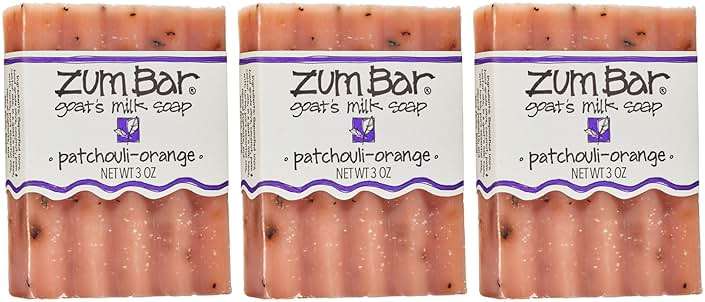 Indigo Wild Zum Goat's Milk Soap Bar - Bar Soap for Hands & Body Made with Essential Oils - 3 oz - Patchouli-Orange (3 Pack) - Image 1