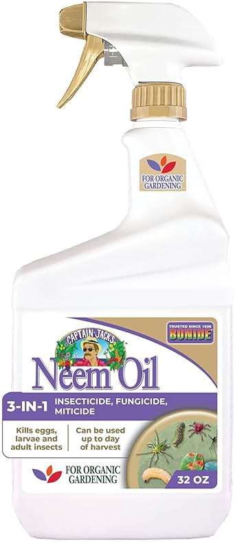 Bonide Captain Jack's Neem Oil, 32 oz Ready-to-Use Spray, Multi-Purpose Fungicide, Insecticide and Miticide for Organic Gardening - Image 1