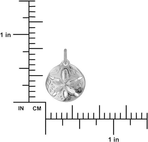 Hawaiian Silver Jewelry Pendant Necklace – 18 Inch Sand Dollars Pendant Charm – Premium Sterling Silver Craftsmanship – Modern and Elegant – Comfortable Women Jewelry Necklace - Image 2