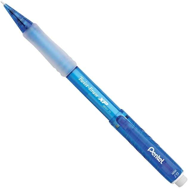 Pentel Twist-Erase Express Mechanical Pencil, (0.7mm), Medium Line, Assorted Fashion Colors, Pack of 5 (QE417FBP5M) - Image 3