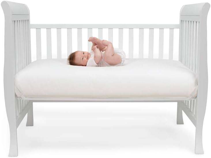 Lullaby Earth Non-Toxic Crib Mattress - Waterproof - Fits Standard Baby and Toddler Bed, White - Image 4
