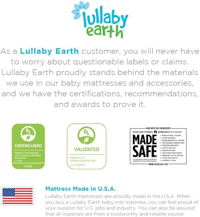 Lullaby Earth Non-Toxic Crib Mattress - Waterproof - Fits Standard Baby and Toddler Bed, White - Image 5