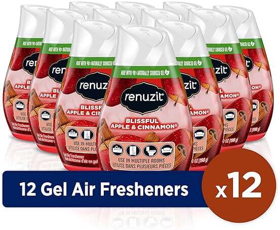Renuzit - 1717587 Blissful Apple & Cinnamon Adjustable Gel Air Freshener, 7oz Cone (Pack of 12) - Image 6
