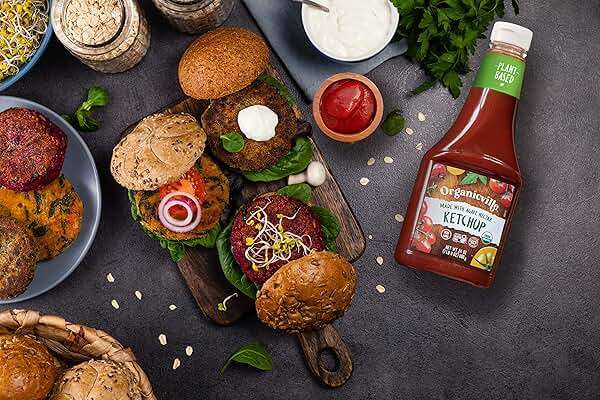 Organicville Organic Ketchup - Tomato Ketchup, Gluten Free, Non-GMO, Vegan, USDA Organic, Made with Agave Nectar, Plant-Based Ketchup, Squeeze Bottle - 24 Oz - Image 7