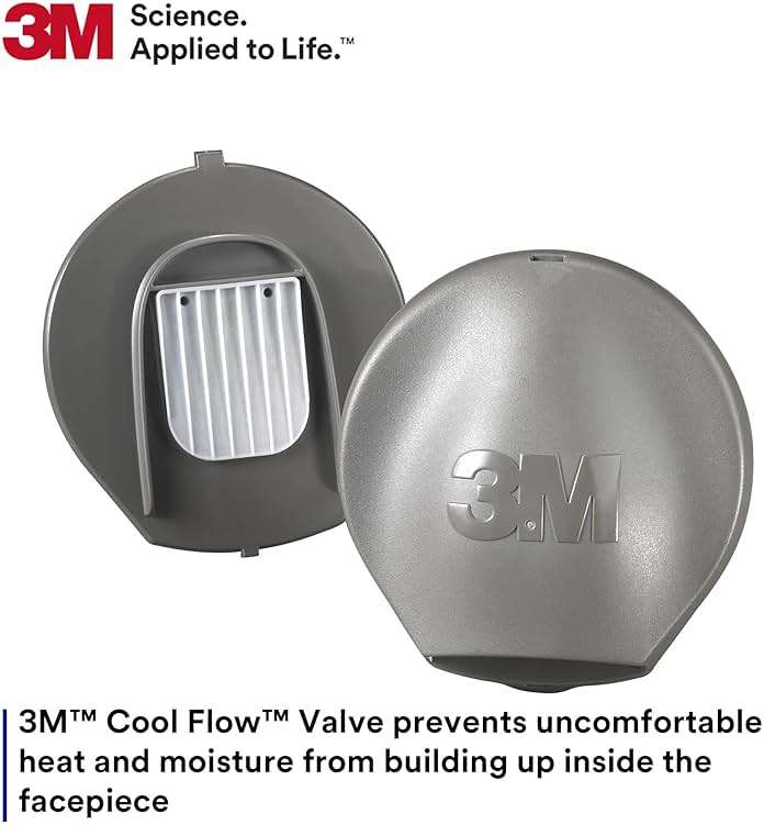 3M Full Facepiece Reusable Respirator 6800, NIOSH, Large Lens, ANSI High Impact Eye Protection, Silicone Face Seal, Four-Point Harness, Comfortable Fit, Painting, Dust, Chemicals, Medium - Image 8