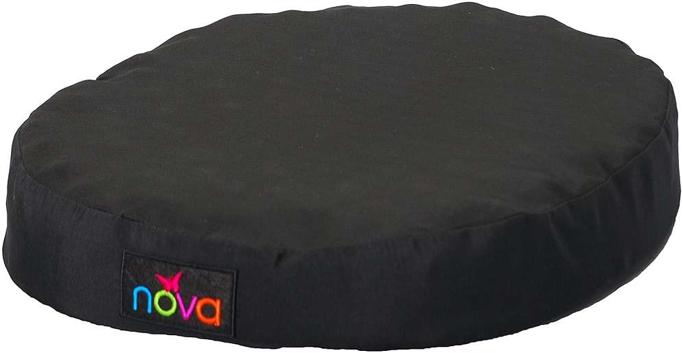 NOVA Medical Products Donut Pillow Seat Cushion with Convoluted “Egg Crate†Foam, Travel Ring Cushion, Removable & Washable Black Cover - Image 3