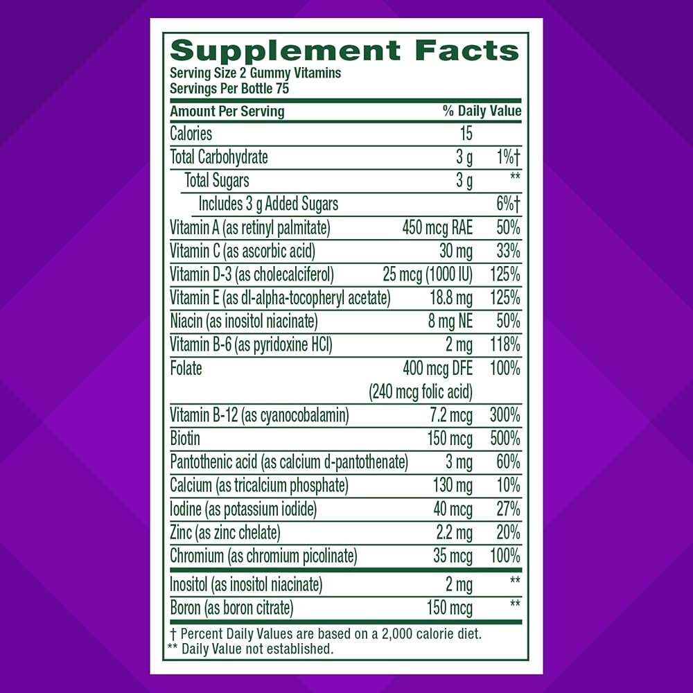 Vitafusion Women's Multivitamin Gummy | 150 Adult Gummies | with Vitamins A, B, C, D, E | Berry Flavor | Gluten and Dairy Free Supplement - Image 4