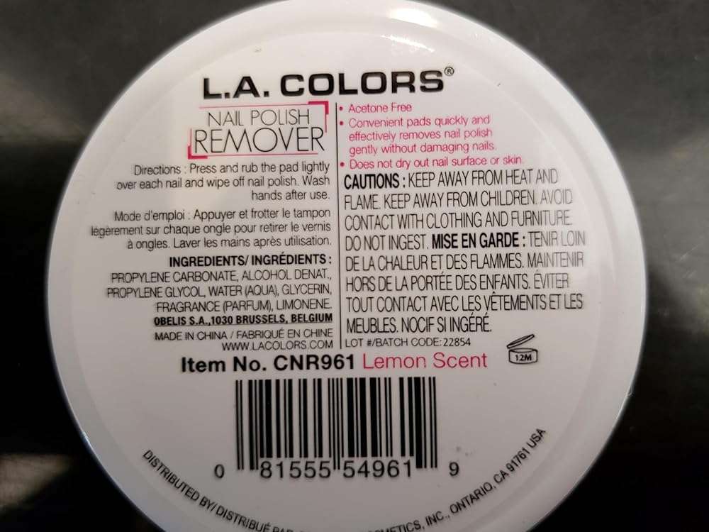L.A. COLORS Nail Polish Remover, Lemon Scent CNR961 - Image 4