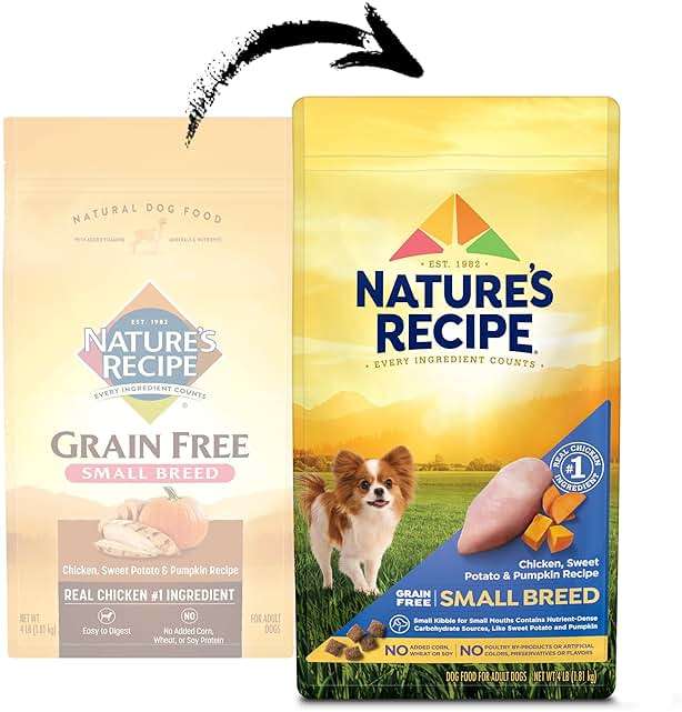 Nature's Recipe Grain Free Small Breed Dry Dog Food, Chicken, Sweet Potato & Pumpkin Recipe, 4 lb. Bag - Image 4