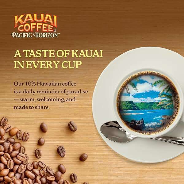 Kauai Hawaiian Ground Coffee, Vanilla Macadamia Nut Flavor (10 oz Bag) - 10% Hawaiian Coffee from Hawaii's Largest Coffee Grower - Bold, Rich Blend, 10 oz - Image 2