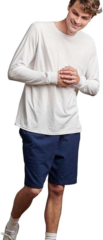 Russell Athletic Men's Relaxed Fit 9" Cotton Shorts with Pockets, Adjustable Elastic Waist, Sizes S-4X - Image 2