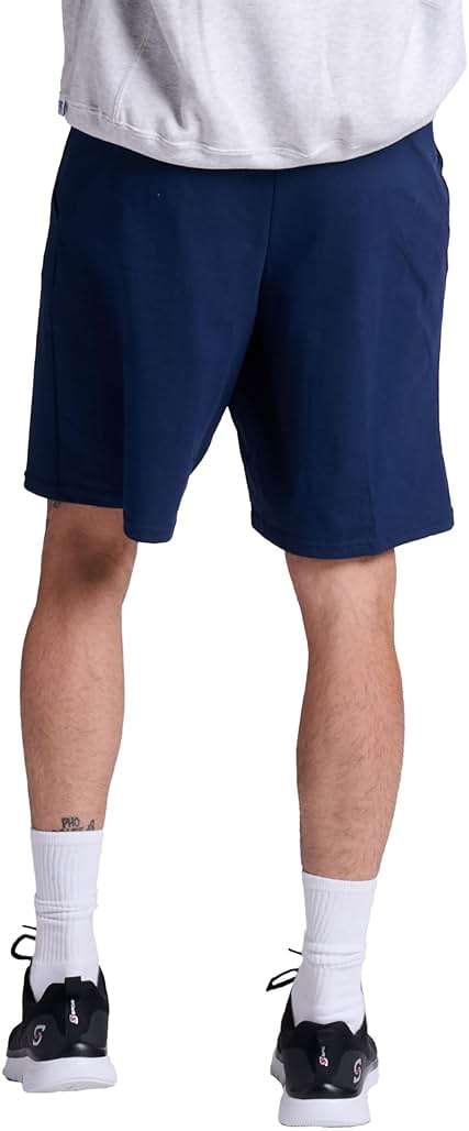 Russell Athletic Men's Relaxed Fit 9" Cotton Shorts with Pockets, Adjustable Elastic Waist, Sizes S-4X - Image 4