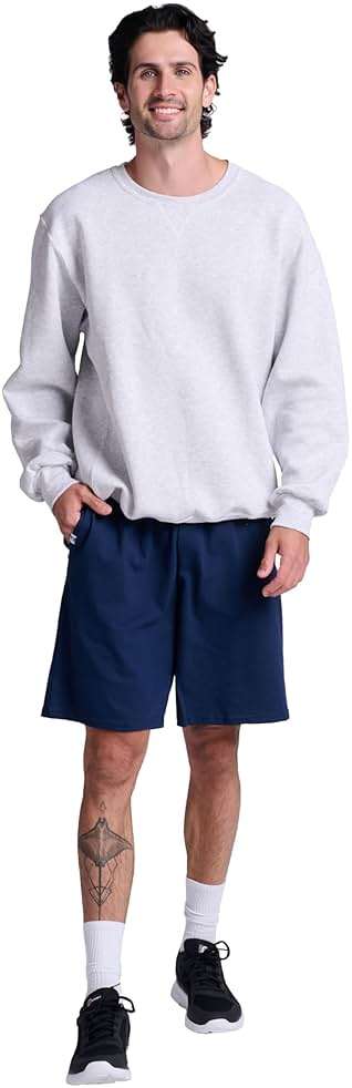 Russell Athletic Men's Relaxed Fit 9" Cotton Shorts with Pockets, Adjustable Elastic Waist, Sizes S-4X - Image 5