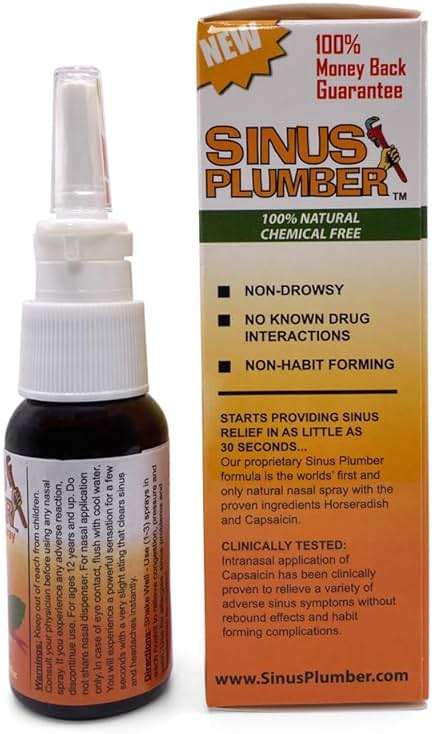 Sinus Plumber Pepper Nasal Spray – Natural Sinus & Allergy Support – Original Formula - 1 fl oz - Image 5