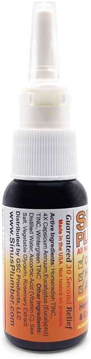 Sinus Plumber Pepper Nasal Spray – Natural Sinus & Allergy Support – Original Formula - 1 fl oz - Image 6
