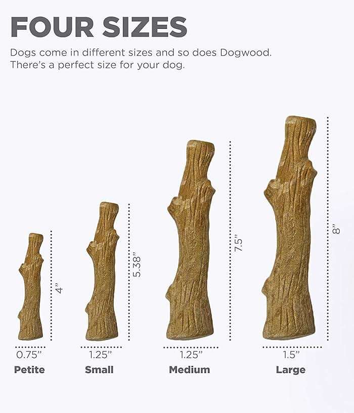 Pupstages Dogwood Dog Chew Toy, Made in the USA – Real-Wood Blend, Natural Flavor & Texture, Moderate Chewers, Large, 8" - Image 4
