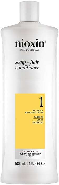 Nioxin System 1 Scalp + Hair Thickening Conditioner for Natural Hair with Light Thinning | Strengthen Against Breakage with Niacinamide & Biotin | Refreshed Scalp with Healthy Shine - Image 1