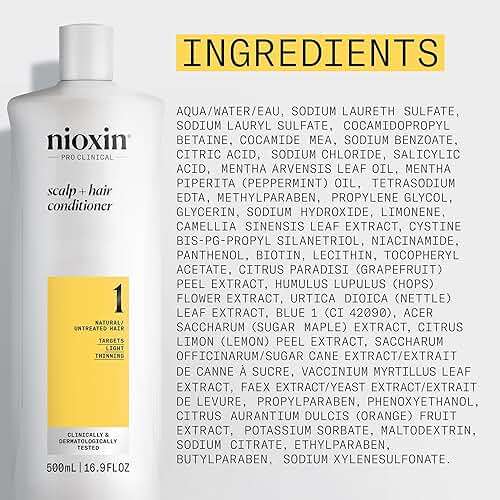 Nioxin System 1 Scalp + Hair Thickening Conditioner for Natural Hair with Light Thinning | Strengthen Against Breakage with Niacinamide & Biotin | Refreshed Scalp with Healthy Shine - Image 9