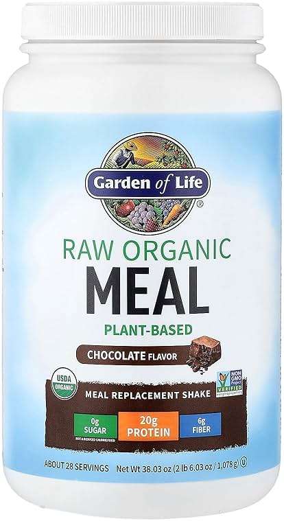 Garden of Life Meal Replacement Shakes, Raw Organic, Chocolate Protein Powder with Plant Based Pea Protein, Sprouts, Greens, Probiotics, Dairy Free 28 Servings - Image 4