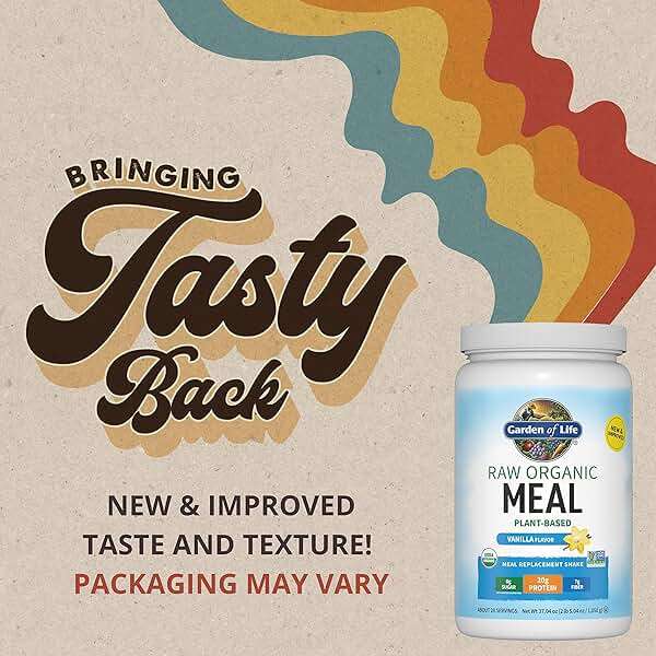 Garden of Life Meal Replacement Shakes, Raw Organic, Vanilla Protein Powder with Plant Based Pea Protein, Sprouts, Greens, Probiotics, Dairy Free 28 Servings - Image 2