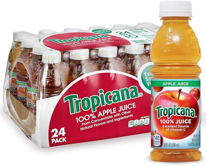 Tropicana Apple Juice, 10 Ounce (Pack of 24) - Image 1