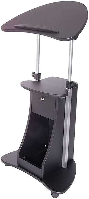 Techni Mobili Sit-to-Stand Mobile Medical Laptop Computer Cart, Black, Adjustable Height, B005 - Image 5