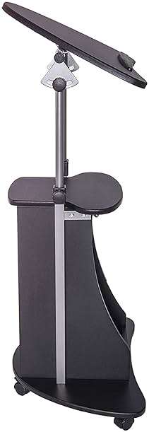 Techni Mobili Sit-to-Stand Mobile Medical Laptop Computer Cart, Black, Adjustable Height, B005 - Image 6