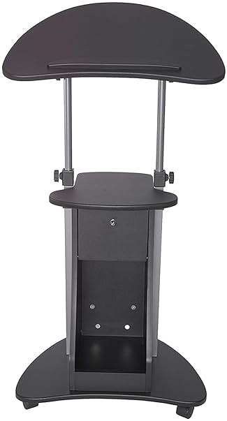 Techni Mobili Sit-to-Stand Mobile Medical Laptop Computer Cart, Black, Adjustable Height, B005 - Image 7