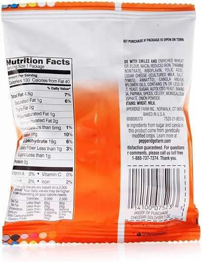 Pepperidge Farm Goldfish Baked Snack Crackers, Cheddar Cheese, 1 Ounce, Pack of 60 - Image 2