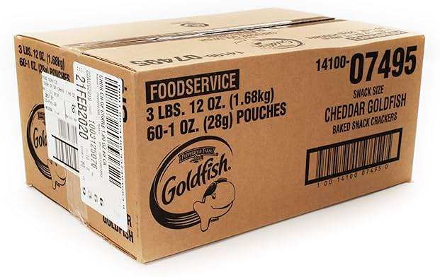 Pepperidge Farm Goldfish Baked Snack Crackers, Cheddar Cheese, 1 Ounce, Pack of 60 - Image 3